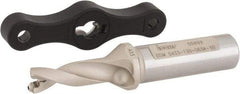 Iscar - 0.433 to 15/32" Diam, 3xD, 1.3" Max Depth, 5/8" Shank Diam, 3.81" OAL, Replaceable Tip Drill - IDK, IDM, IDN, IDP Insert, 11 Seat Size, DSM Toolholder, Series ChamDrillJet - Eagle Tool & Supply