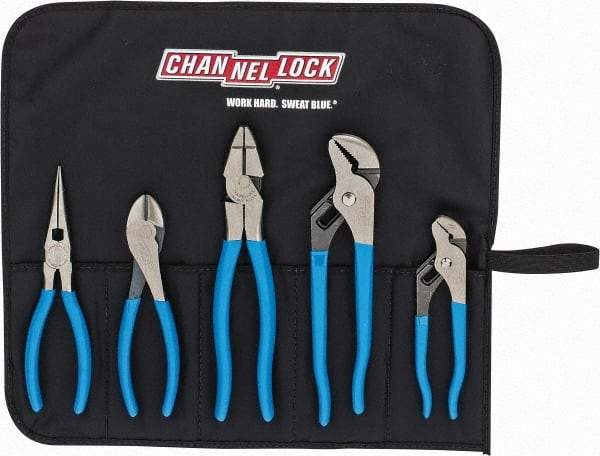 Channellock - 5 Piece Plier Set - Comes in Tool Roll - Eagle Tool & Supply