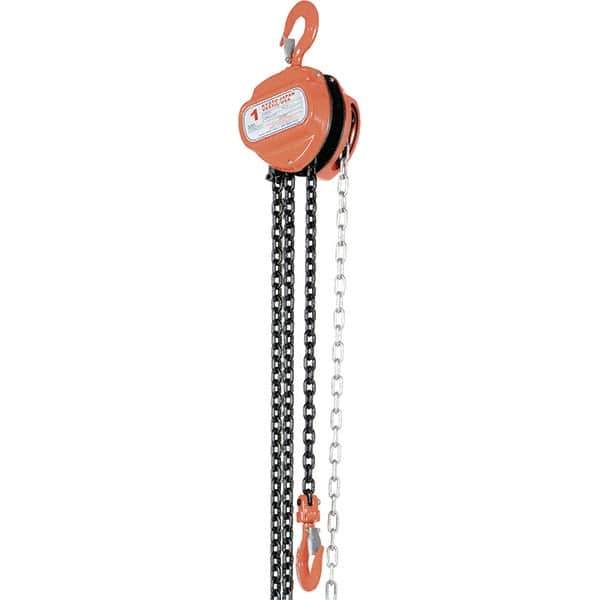 Vestil - 2,000 Lb Lifting Capacity, 15' Lift Height, Hand Hoist - Made from Chain - Eagle Tool & Supply