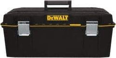 DeWALT - 2 Compartment 1 Tray Tool Box - 28" Wide x 12-39/64" Deep x 11-39/64" High, Metal/Resin, Black - Eagle Tool & Supply