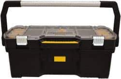 DeWALT - 16 Compartment Tool Tote - 26-3/8" Wide x 12-23/32" Deep x 11-13/64" High, Metal/Resin/Plastic, Black - Eagle Tool & Supply