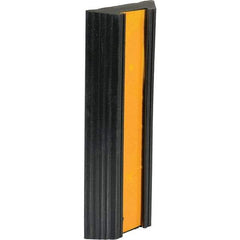 Vestil - 12" Long x 5-1/8" Wide x 1-3/8" High, Bumper Stop - Yellow & Black - Eagle Tool & Supply