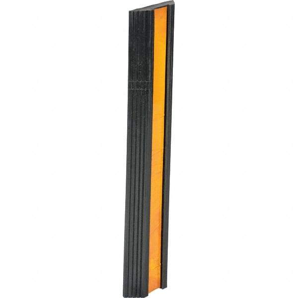 Vestil - 24" Long x 5-1/8" Wide x 1-3/8" High, Bumper Stop - Yellow & Black - Eagle Tool & Supply