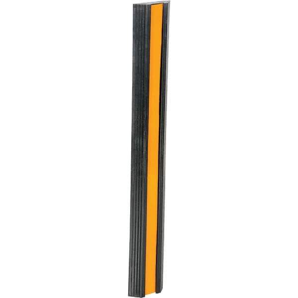 Vestil - 36" Long x 5-1/8" Wide x 1-3/8" High, Bumper Stop - Yellow & Black - Eagle Tool & Supply