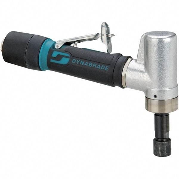 Dynabrade - 1/4" Collet, Angle Handle, Air Angle Die Grinder - 3,200 RPM, Rear Exhaust, 26 CFM, 0.4 hp, 90 psi, 1/4 NPT Inlet - Eagle Tool & Supply