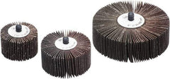 Camel Grinding Wheels - 3" Diam x 1/2" Face Width, Medium Aluminum Oxide Coated Mounted Flap Wheel - 1/4-20 Threaded Mount, 60 Grit, X Weighted Cloth Backing, 20,000 Max RPM - Eagle Tool & Supply