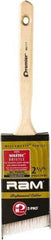 Premier Paint Roller - 2-1/2" Angled Polyester Angular Brush - 3-1/2" Bristle Length, 2" Wood Sash Handle - Eagle Tool & Supply