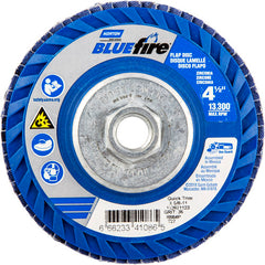 ‎4-1/2 × 5/8 - 11″ BlueFire Plastic Flat Flap Disc Type 27 P36 Grit R884V1 Zirconia Alumina - Eagle Tool & Supply