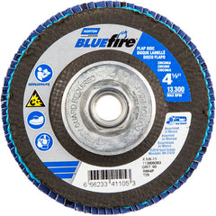 ‎4-1/2 × 5/8 - 11″ BlueFire Fiberglass Conical Flap Disc Type 29 P60 Grit R884V1 Zirconia Alumina - Eagle Tool & Supply