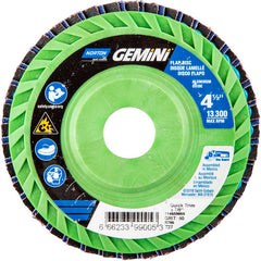 ‎4-1/2 × 7/8″ Gemini Plastic Flat Flap Disc Type 27 P60 Grit R766 Zirconia Alumina - Eagle Tool & Supply