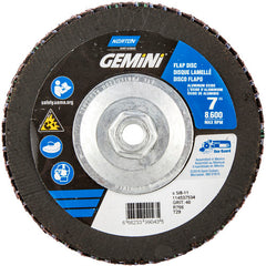 ‎7 × 5/8 - 11″ Gemini Fiberglass Conical Flap Disc Type 29 P40 Grit R766 Zirconia Alumina - Eagle Tool & Supply