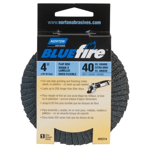 4″ × 5/8″ Flap Disc BlueFire Type 29 Fiberglass Plate 40 Grit - Eagle Tool & Supply