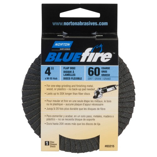 4″ × 5/8″ Flap Disc BlueFire Type 29 Fiberglass Plate 60 Grit - Eagle Tool & Supply