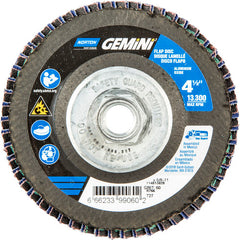‎4-1/2 × 5/8 - 11″ Gemini Fiberglass HD Flat Flap Disc Type 27 P60 Grit R766 Zirconia Alumina - Eagle Tool & Supply