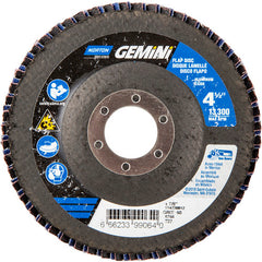 ‎4-1/2 × 7/8″ Gemini Fiberglass HD Flat Flap Disc Type 27 P60 Grit R766 Zirconia Alumina - Eagle Tool & Supply