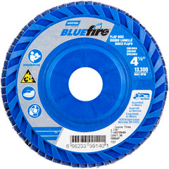 ‎4-1/2 × 7/8″ BlueFire Plastic Flat Flap Disc Type 27 P36 Grit R884P Zirconia Alumina - Eagle Tool & Supply