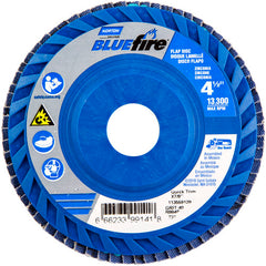 ‎4-1/2 × 7/8″ BlueFire Plastic Flat Flap Disc Type 27 P40 Grit R884P Zirconia Alumina - Eagle Tool & Supply