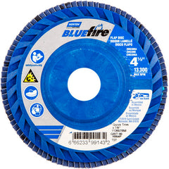 ‎4-1/2 × 7/8″ BlueFire Plastic Flat Flap Disc Type 27 P80 Grit R884P Ceramic Alumina - Eagle Tool & Supply
