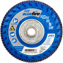 ‎5 × 5/8 - 11″ BlueFire Plastic Flat Flap Disc Type 27 P60 Grit R884P Zirconia Alumina - Eagle Tool & Supply