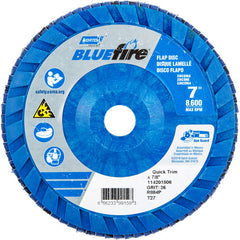7 × 7/8″ BlueFire Plastic Flat Flap Disc Type 27 P36 Grit R884P Zirconia Alumina - Eagle Tool & Supply