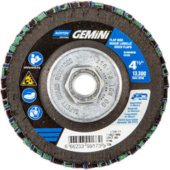‎4-1/2 × 5/8 - 11″ Gemini Fiberglass Conical Flap Disc Type 29 P80 Grit R766 Zirconia Alumina - Eagle Tool & Supply