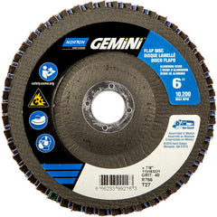 6 × 7/8″ Gemini Fiberglass HD Flat Flap Disc Type 27 P40 Grit R766 Zirconia Alumina - Eagle Tool & Supply