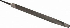 Value Collection - 8" Long, Taper American-Pattern File - Single Cut, 0.41" Overall Thickness, Tang - Eagle Tool & Supply