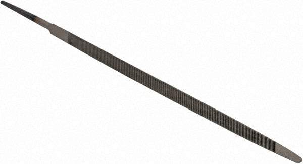 Value Collection - 7.61" Long, Taper American-Pattern File - Single Cut, 0.24" Overall Thickness, Tang - Eagle Tool & Supply