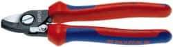 Knipex - 6-1/2" OAL, 1/0 AWG Capacity, Cable Cutter - Ergo Dual Component Handle - Eagle Tool & Supply