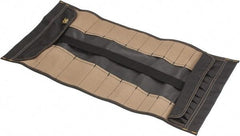 CLC - 32 Pocket Black & Brown Polyester Tool Roll - 28" Wide x 1" Deep x 14" High - Eagle Tool & Supply