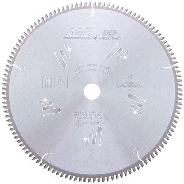 Amana Tool - 12" Diam, 1" Arbor Hole Diam, 120 Tooth Wet & Dry Cut Saw Blade - Carbide-Tipped, Clean Action, Standard Round Arbor - Eagle Tool & Supply