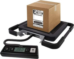 Dymo - 15" Base, 250 Lb Capacity, Digital Scale - 0.2 Lb & 0.1 Kg Graduation, USB, 120 Volt Adapter or (3) AAA Batteries - Eagle Tool & Supply