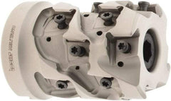Iscar - 16 Inserts, 2" Cut Diam, 1" Arbor Diam, 1.87" Max Depth of Cut, Indexable Square-Shoulder Face Mill - 0/90° Lead Angle, 2.7" High, T490 LN.. 1306 Insert Compatibility, Through Coolant, Series Helitang - Eagle Tool & Supply