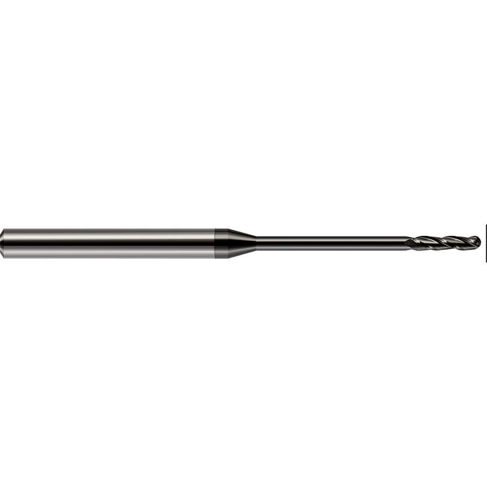 Harvey Tool - 1/16" Diam, 1/2" LOC, 3 Flute Solid Carbide Ball End Mill - Exact Industrial Supply