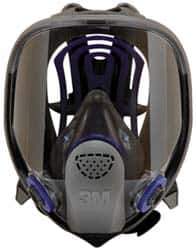 3M - Series FF-400, Size L Full Face Respirator - 6-Point Suspension, Bayonet Connection - Eagle Tool & Supply