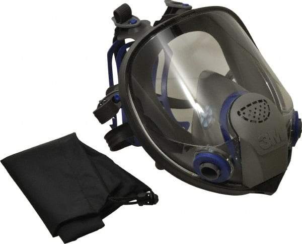 3M - Series FF-400, Size M Full Face Respirator - 6-Point Suspension, Bayonet Connection - Eagle Tool & Supply