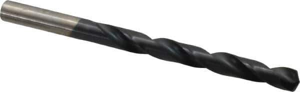 Hertel - 21/64" 135° High Speed Steel Jobber Drill - TiAlN Finish, Right Hand Cut, Spiral Flute, Straight Shank, 4-5/8" OAL, Split Point - Eagle Tool & Supply
