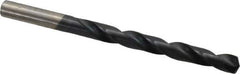 Hertel - 21/64" 135° High Speed Steel Jobber Drill - TiAlN Finish, Right Hand Cut, Spiral Flute, Straight Shank, 4-5/8" OAL, Split Point - Eagle Tool & Supply