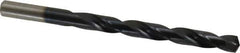 Hertel - Letter Q 135° High Speed Steel Jobber Drill - TiAlN Finish, Right Hand Cut, Spiral Flute, Straight Shank, 4-3/4" OAL, Split Point - Eagle Tool & Supply