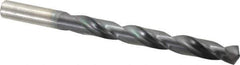 Hertel - Letter Y 135° High Speed Steel Jobber Drill - TiAlN Finish, Right Hand Cut, Spiral Flute, Straight Shank, 5-1/4" OAL, Split Point - Eagle Tool & Supply