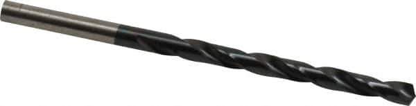 Hertel - #10 135° High Speed Steel Jobber Drill - TiAlN Finish, Right Hand Cut, Spiral Flute, Straight Shank, 3-5/8" OAL, Split Point - Eagle Tool & Supply