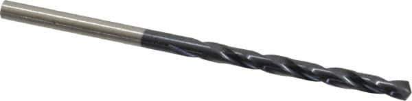 Hertel - #30 135° High Speed Steel Jobber Drill - TiAlN Finish, Right Hand Cut, Spiral Flute, Straight Shank, 2-3/4" OAL, Split Point - Eagle Tool & Supply