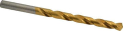 Hertel - Letter I 135° High Speed Steel Jobber Drill - TiN Finish, Right Hand Cut, Spiral Flute, Straight Shank, 4-1/8" OAL, Split Point - Eagle Tool & Supply