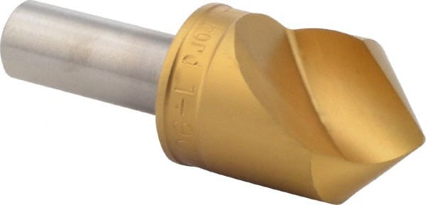 M.A. Ford - 1" Head Diam, 1/2" Shank Diam, 1 Flute 90° High Speed Steel Countersink - Eagle Tool & Supply