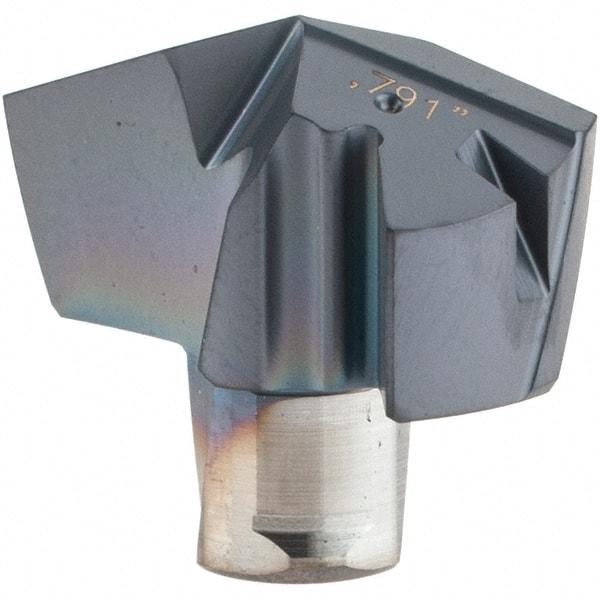 Iscar - Series ICP, 0.791" Diam Grade IC908 140° Replaceable Drill Tip - Carbide, TiAlN Finish, 20 Seat Size, Through Coolant - Eagle Tool & Supply