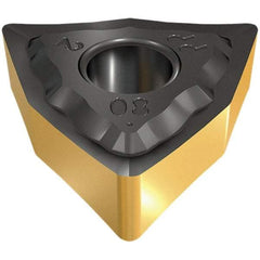 Iscar - WNMG332 PP Grade IC8350 Carbide Turning Insert - TiCN/Al2O3/TiN Finish, 80° Trigon, 3/8" Inscr Circle, 3/16" Thick, 1/32" Corner Radius - Eagle Tool & Supply