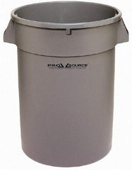 PRO-SOURCE - 32 Gal Gray Round Trash Can - Polyethylene, 27-3/4" High - Eagle Tool & Supply