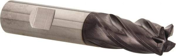SGS - 5/8", 4 Flute, Single End, Solid Carbide, 0.04" Corner Radius End Mill - 3-1/2" OAL, Right Hand Flute, 1-1/4" LOC, Right Hand Cut - Eagle Tool & Supply