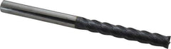 SGS - 7/16", 3" LOC, 7/16" Shank Diam, 6" OAL, 4 Flute, Solid Carbide Square End Mill - Single End, AlTiN Finish, Spiral Flute, 38° Helix, Centercutting, Right Hand Cut, Right Hand Flute, Series 7 - Eagle Tool & Supply