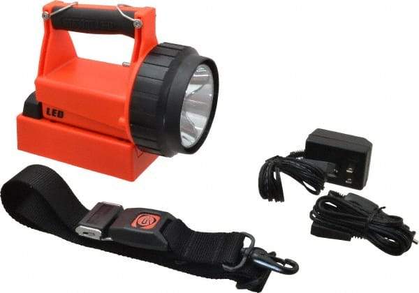 Streamlight - Blue LED Bulb, 145 Lumens, Spotlight/Lantern Flashlight - Orange Plastic Body, 2 Lithium-Ion Batteries Included - Eagle Tool & Supply